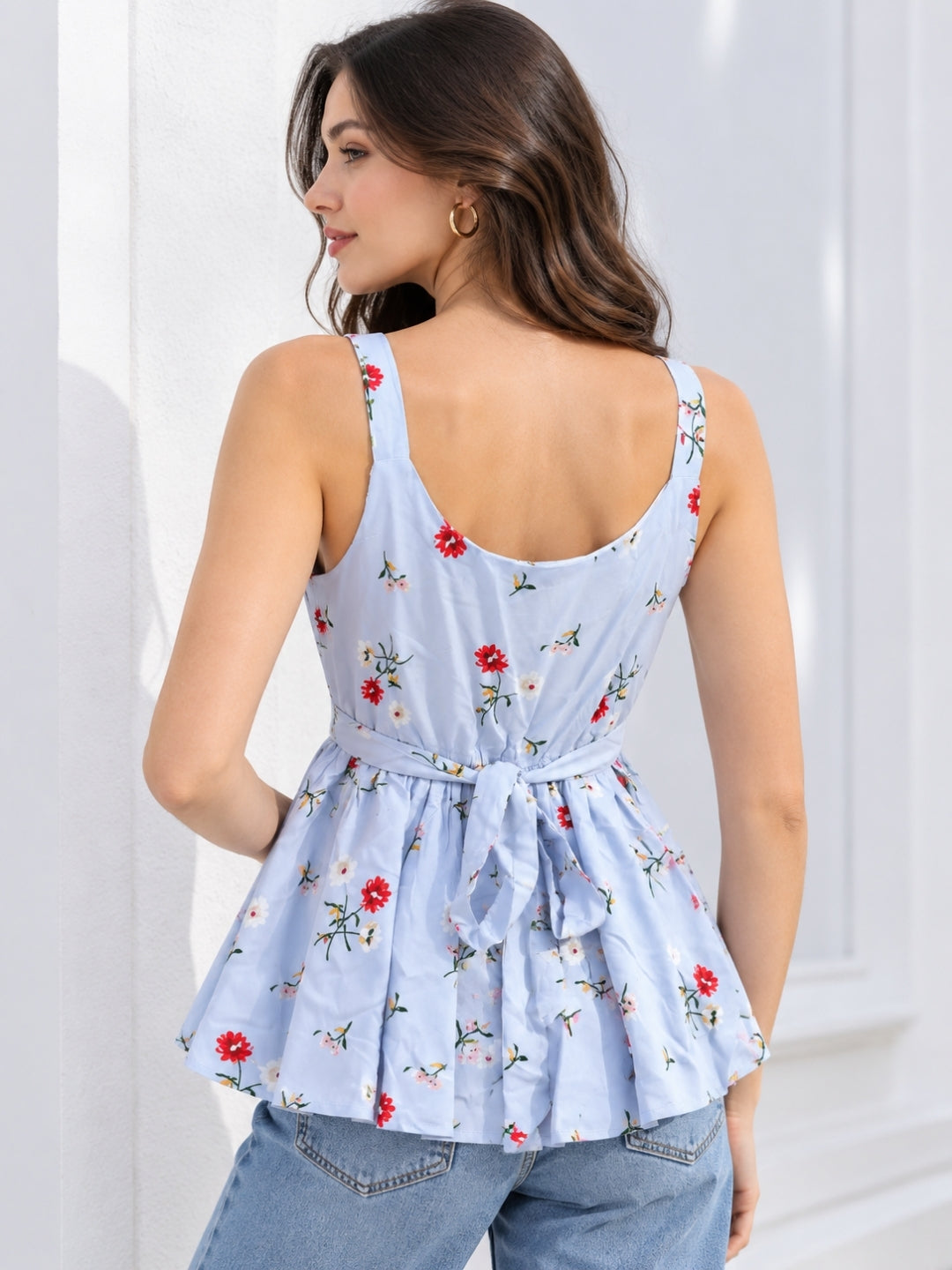Sky-Blue Tunic Top