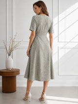 Women's V-Neck Cotton Dress