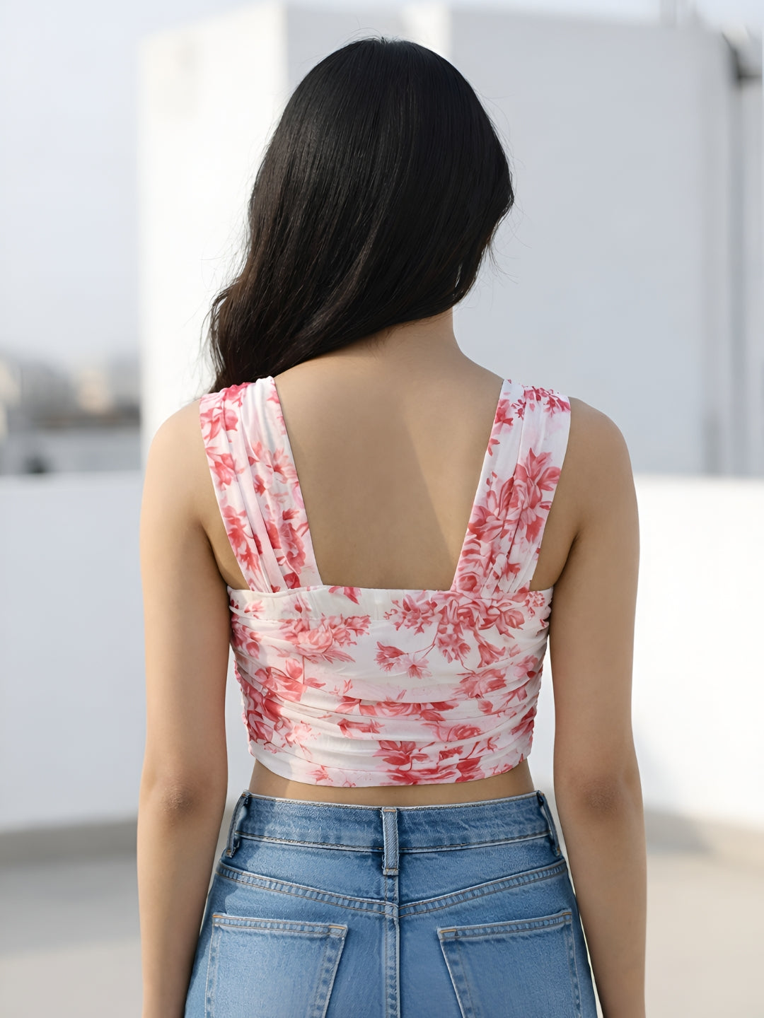 Clobug Stylish Printed Crop Top for Women – Trendy Summer Top