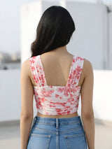 Clobug Stylish Printed Crop Top for Women – Trendy Summer Top