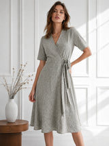 Women's V-Neck Cotton Dress