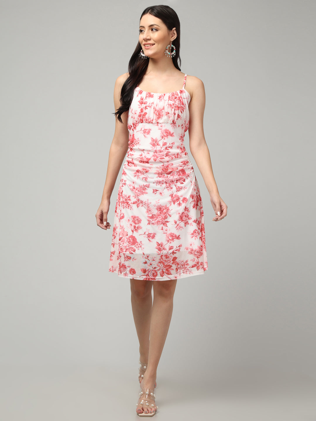 Clobug Women Stylish Printed A-line Midi Dress– Trendy Summer Dress