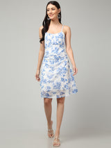 Clobug Women Stylish Printed A-line Midi Dress– Trendy Summer Dress