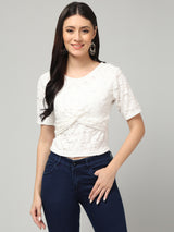 Clobug Stylish Solid Round Neck Top for Women – Trendy Summer Top