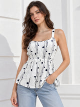 Blue Geometric Tunic Top