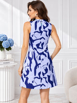 Clobug Women Printed High Neck Dress