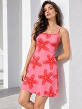Clobug Women Printed A-line Sleeveless Dress