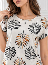 Clobug Stylish Printed Round Neck Top for Women – Trendy Summer Top