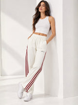 Women's Cotton Blend Striped Trackpant
