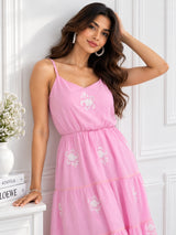Clobug Floral Summer Flowy Maxi Dress