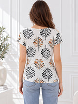 Clobug Stylish Printed Round Neck Top for Women – Trendy Summer Top