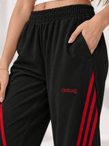 Women's Cotton Blend Striped Trackpant
