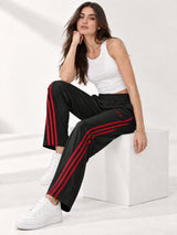 Women's Cotton Blend Striped Trackpant