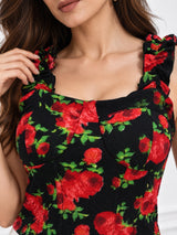 Printed White Sleeveless Top
