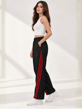Women's Cotton Blend Striped Trackpant