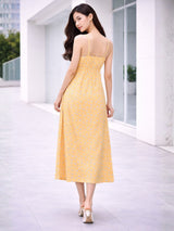 Clobug Women Printed Square Neck Dress