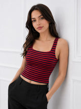 Women's Stripes Square Neck Top
