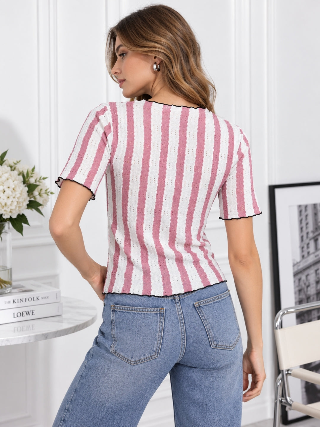 Striped Pink Top