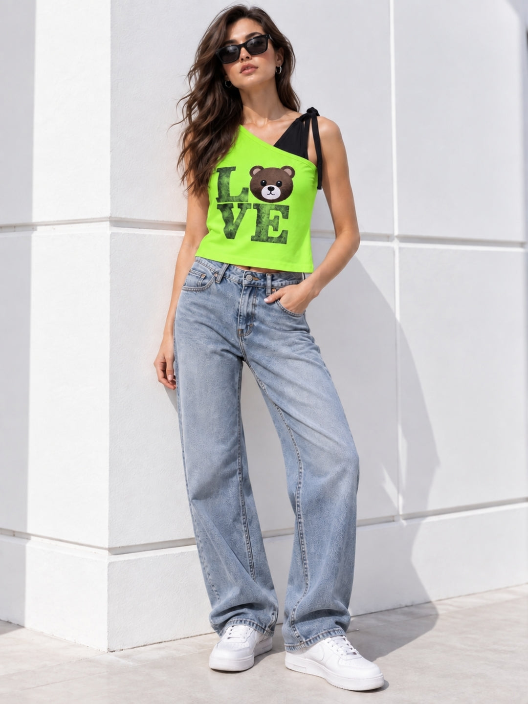 Women's Printed V-Neck Top