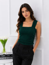 Women's Dark Green Sleeveless Top