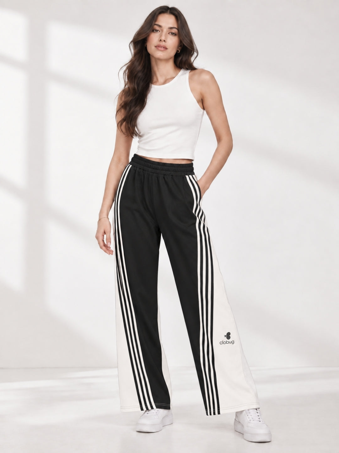 Clobug Women Cotton Blend Full Length Trackpant