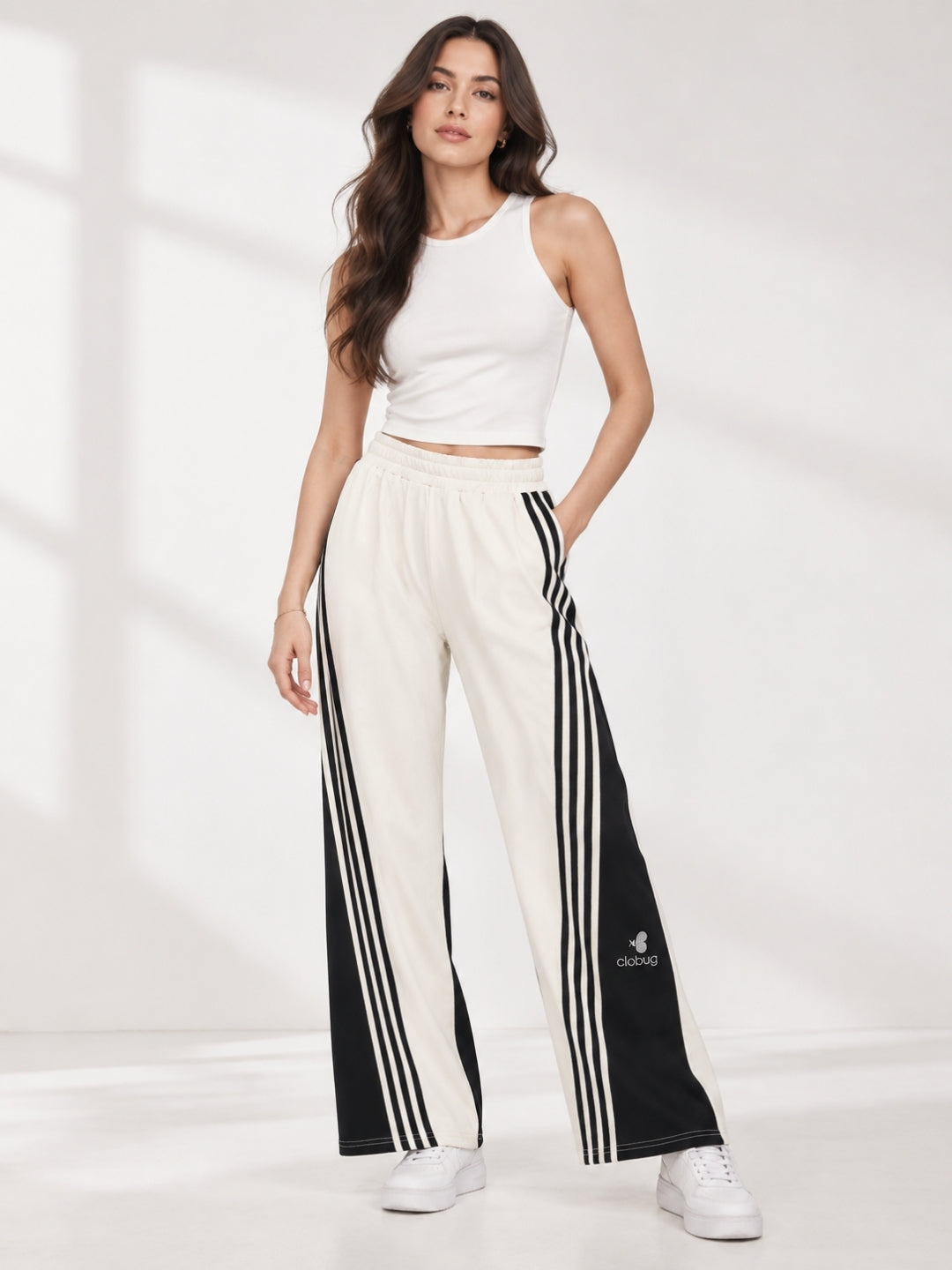Clobug Women Cotton Blend Full Length Trackpant