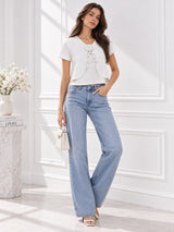 Clobug Half Sleeve Textured Top