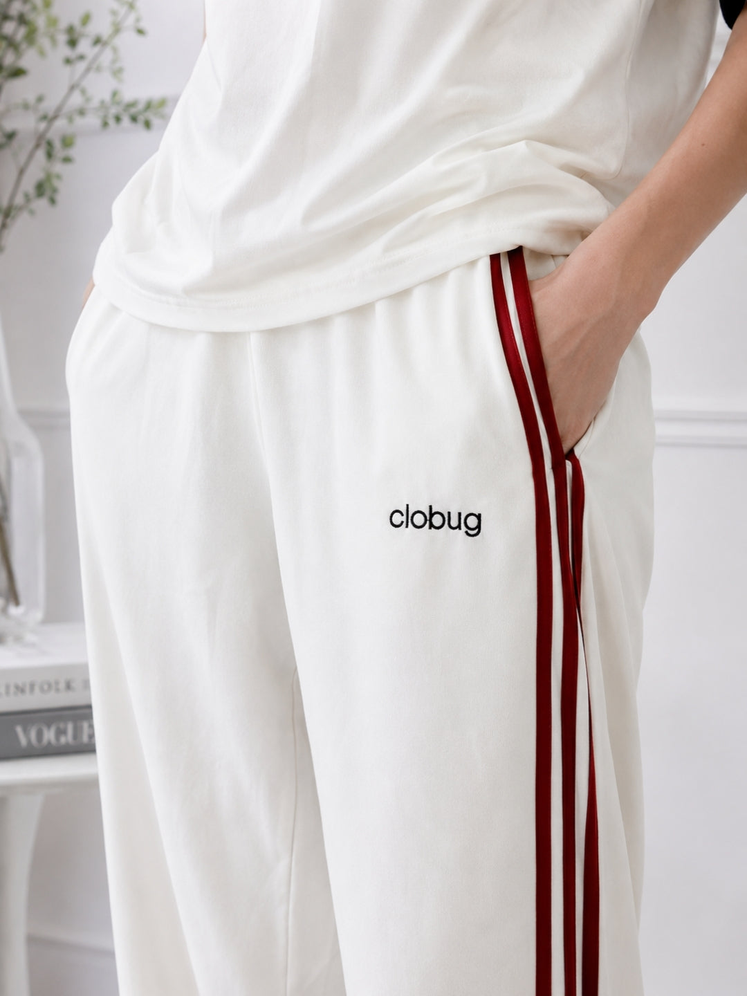 Women’s Half-Sleeve Stripe T-Shirt & Pant Co-ord Set