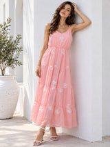 Clobug Floral Summer Flowy Maxi Dress