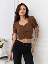 Women Brown Crop Top