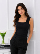 Women's Dark Green Sleeveless Top