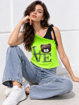 Women's Printed V-Neck Top