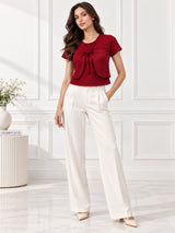 Clobug Half Sleeve Textured Top