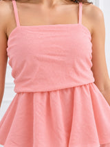 Women's Solid Peplum Cami Top