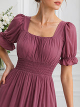 Women’s Cotton Bled Pink Flare Maxi Dress