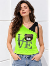 Women's Printed V-Neck Top