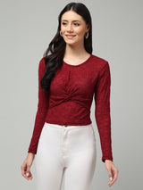 Clobug Stylish Solid Round Neck Top for Women – Trendy Summer Top