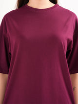 Solid Round Neck T-shirt