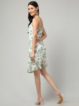 Clobug Women Stylish Printed A-line Midi Dress– Trendy Summer Dress