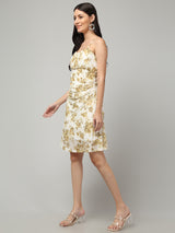 Clobug Women Stylish Printed A-line Midi Dress– Trendy Summer Dress