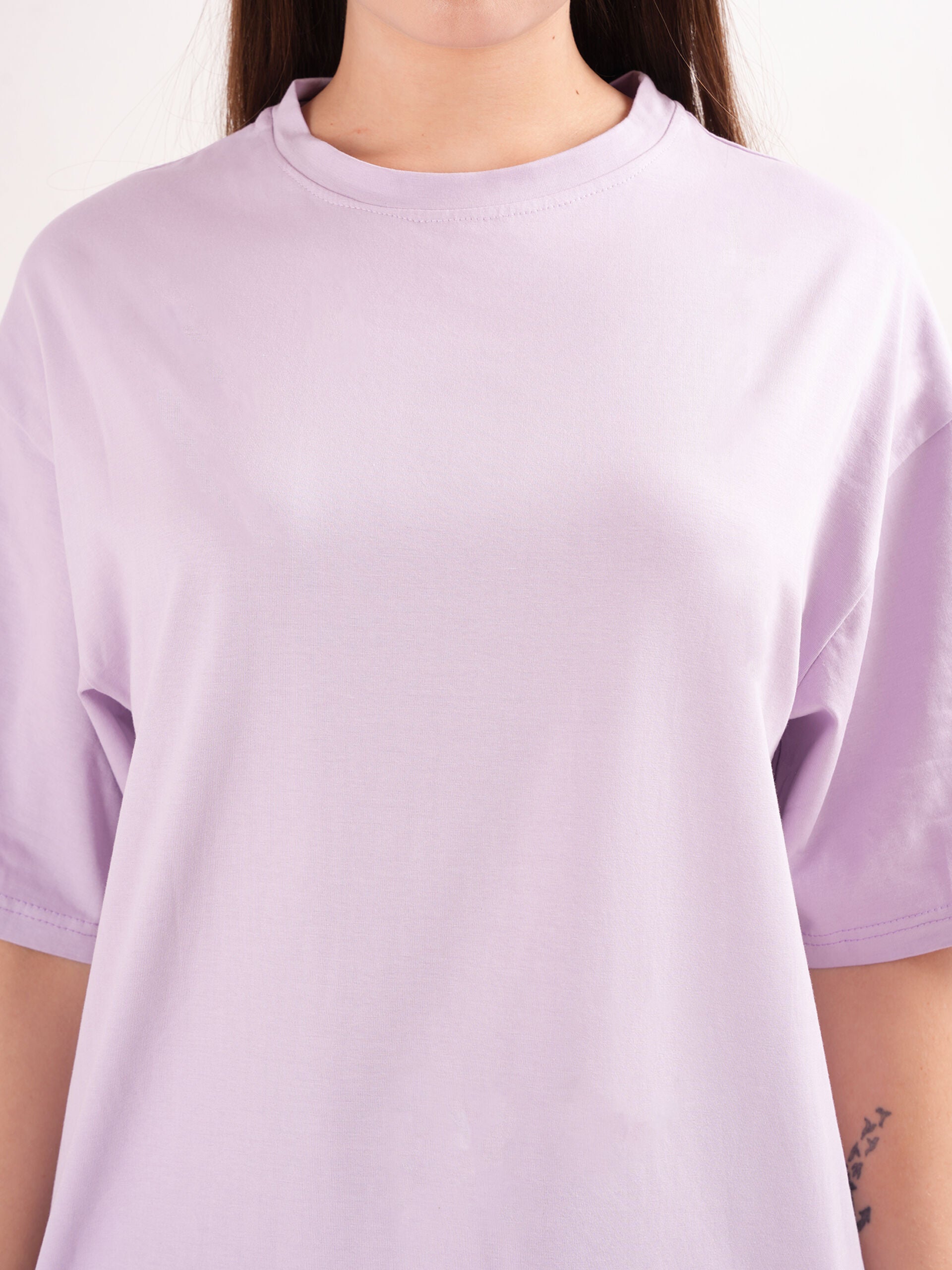 Solid Round Neck T-shirt