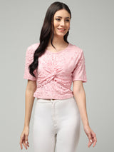 Clobug Stylish Solid Round Neck Top for Women – Trendy Summer Top