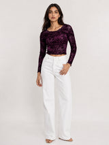Clobug Women Cotton Blend Floral Print Top