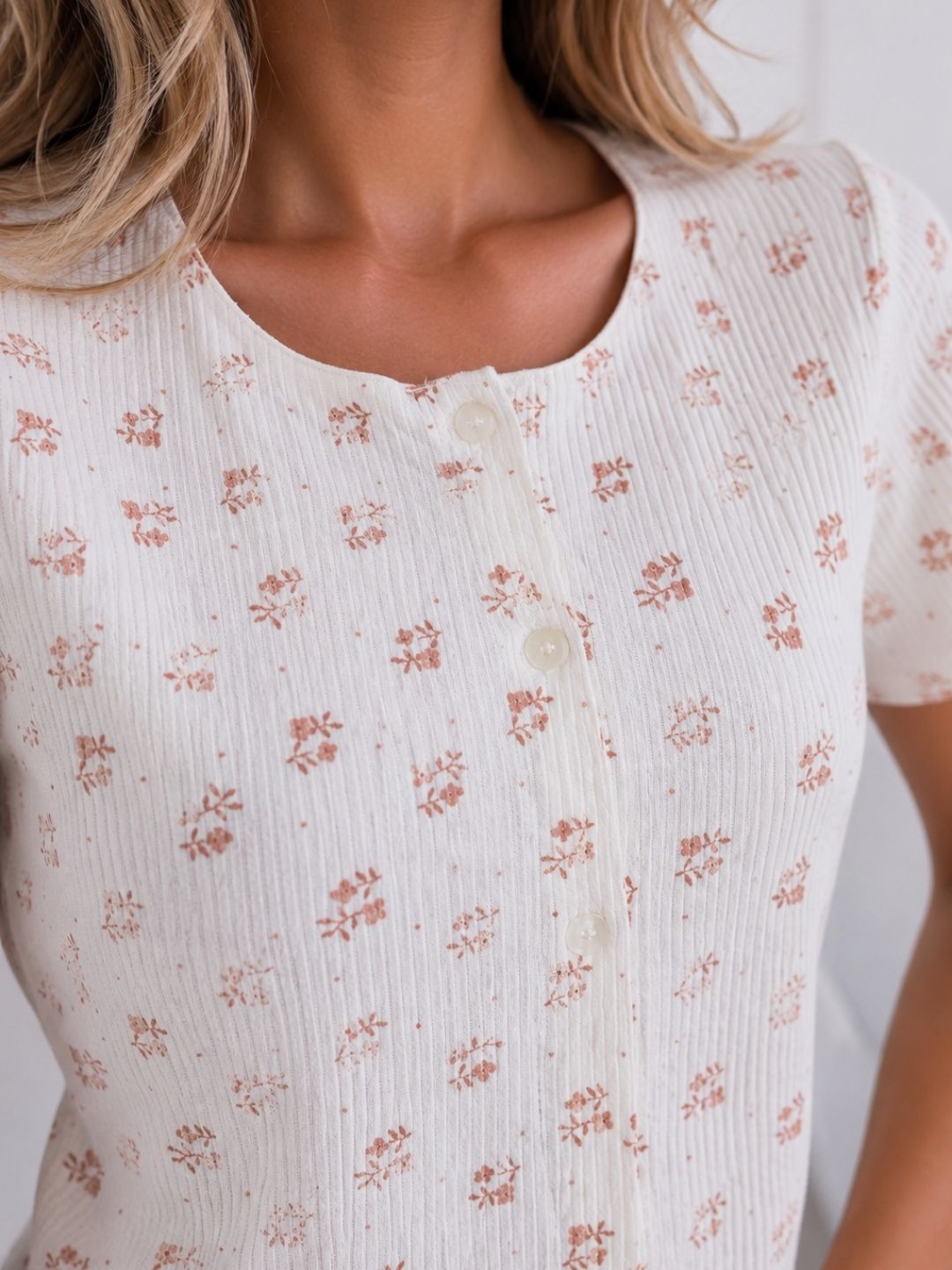 Women's Bow Print Top