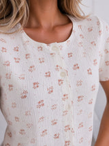 Women's Bow Print Top