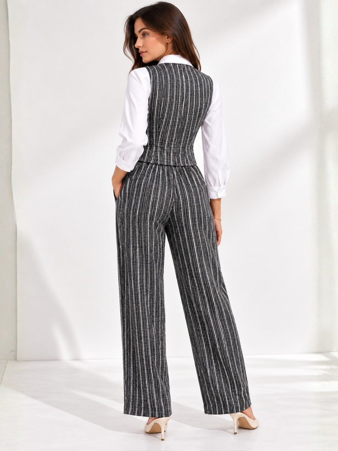 Clobug Women 3Pc Poly Cotton Linen Co-ord Set
