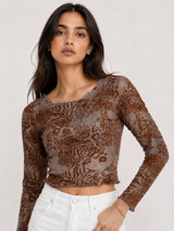 Clobug Women Cotton Blend Floral Print Top