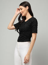 Clobug Stylish Solid Round Neck Top for Women – Trendy Summer Top