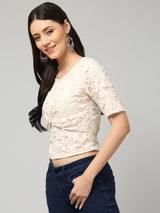 Clobug Stylish Solid Round Neck Top for Women – Trendy Summer Top