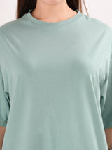 Solid Round Neck T-shirt